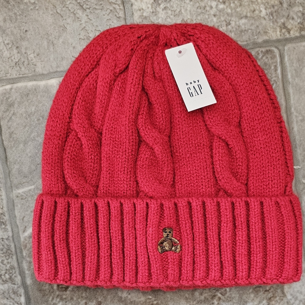 [NEW] Baby GAP Red Knit Beanie 0-6M